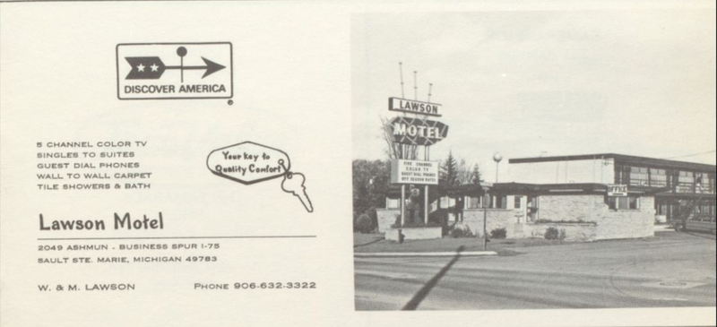The Guest House (Lawson Motel) - 1974 High School Yearbook Ad (newer photo)